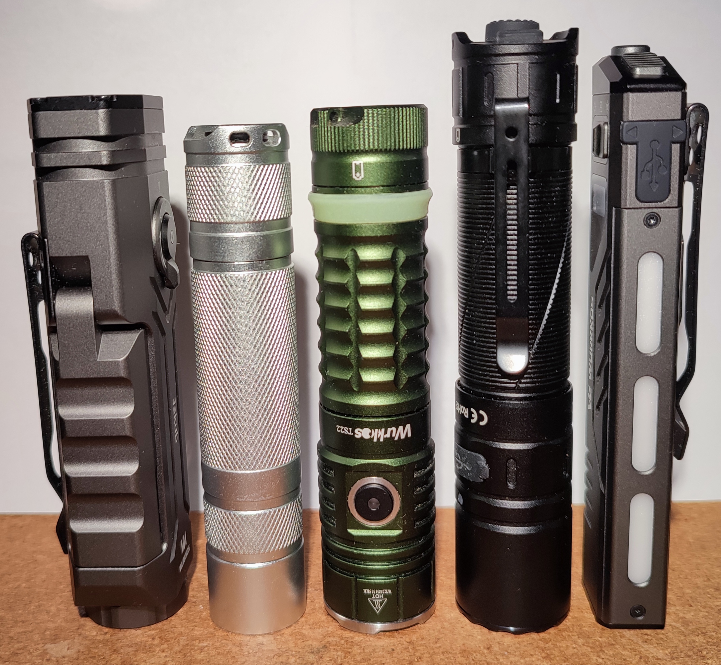 Wurkkos HD02, Convoy S2+, Wurkkos TS22, Sofirn SK30, Wurkkos TD11|542x500